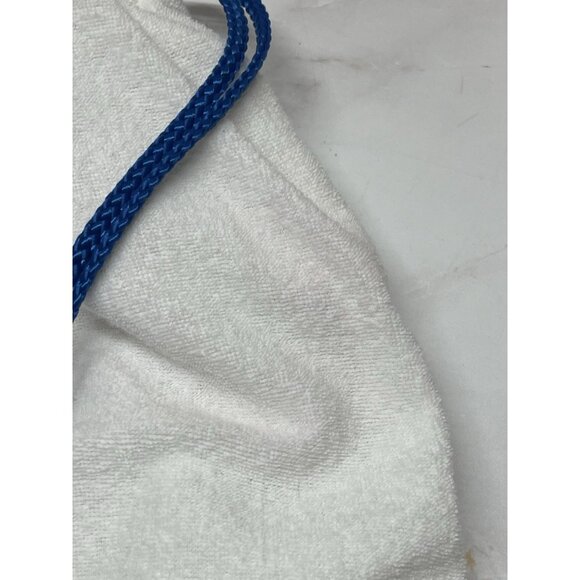 Vintage Vuarnet France Lined Backpack Drawstring Bag White Terry Cloth - Picture 3 of 9